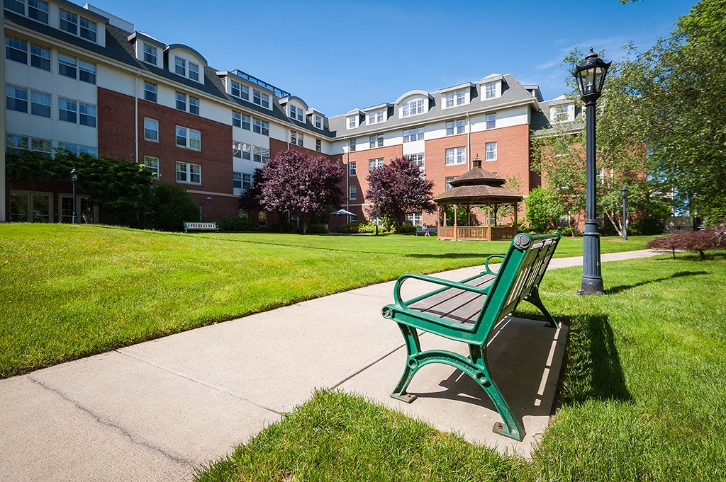 Providence House Courtyyard with bench